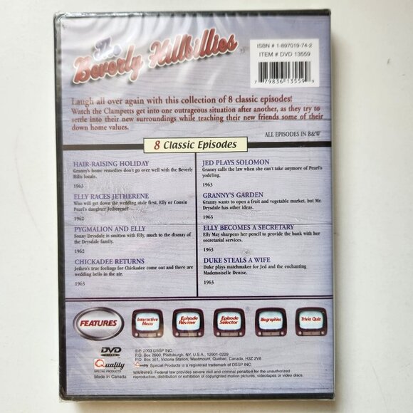 The Beverly Hillbillies DVD 8 Classic Episodes Black & White Comedy Series - Picture 4 of 7